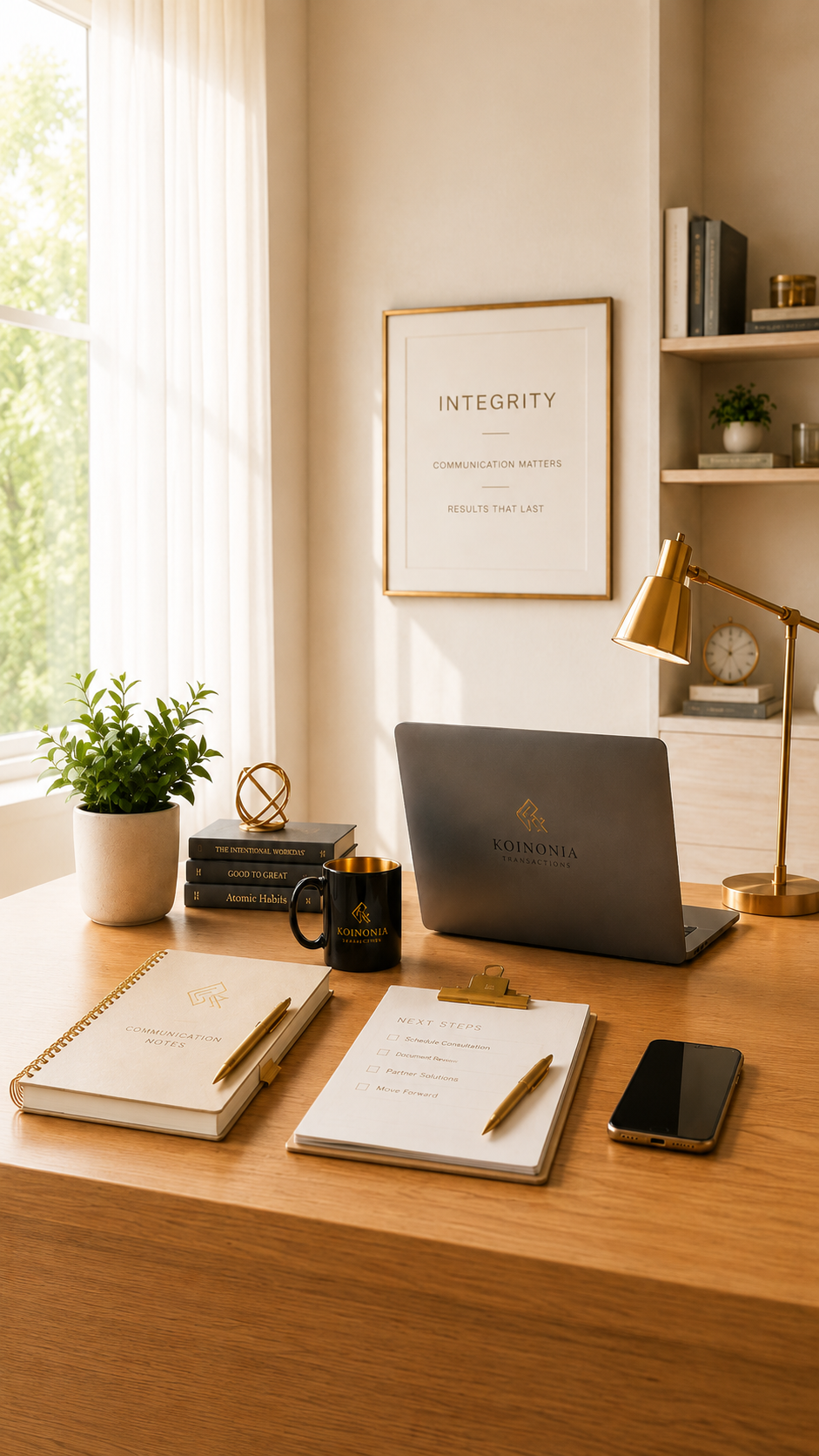Koinonia organized real estate operations workspace