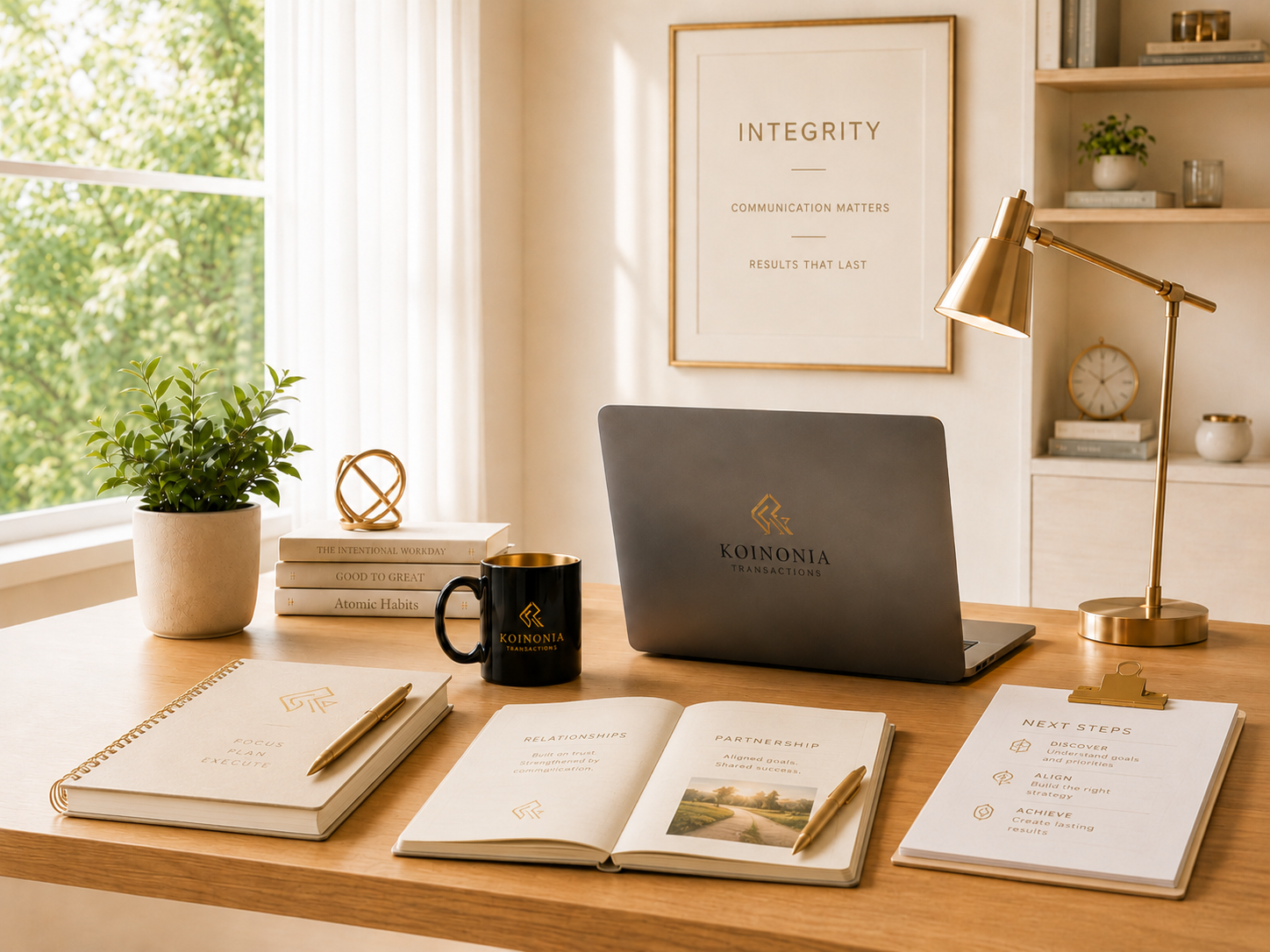 Koinonia organized real estate operations workspace