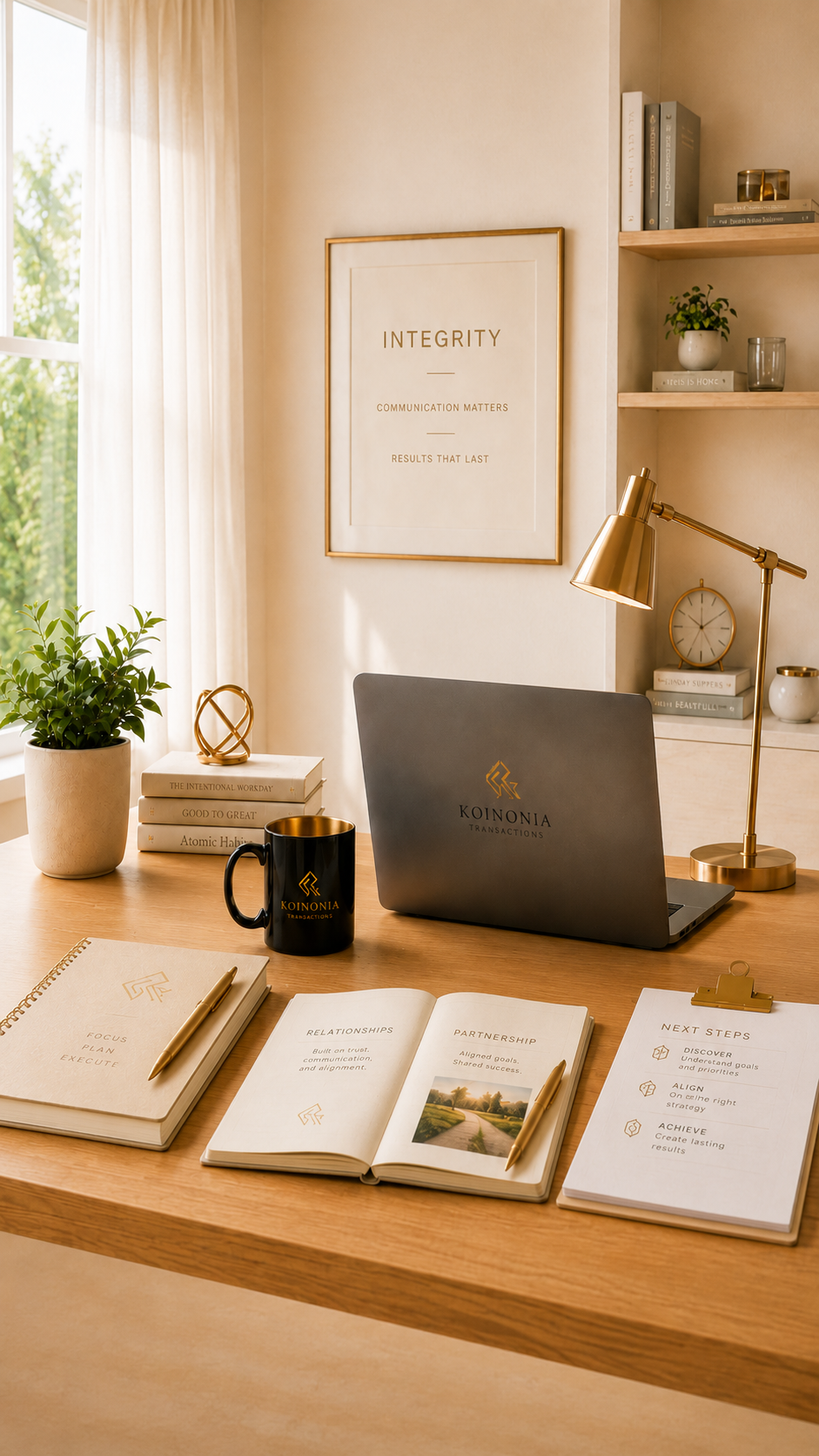 Koinonia organized real estate operations workspace
